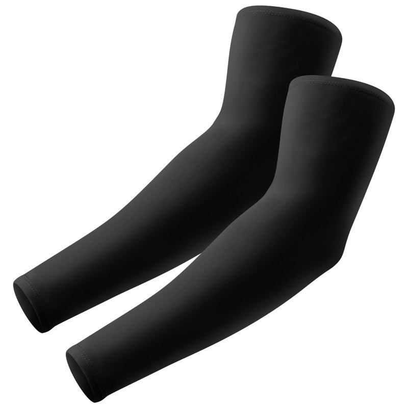 Aprilswan Arm Sleeves  UV Sun Protection Sports Compression Cooling for Men/Women 1 Pairs Black - Image 1